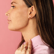 Gouden ring - Rhodolite glassteen - Vintage uitstraling