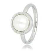 Vintage ring - Witte parel - Tijdloze elegantie