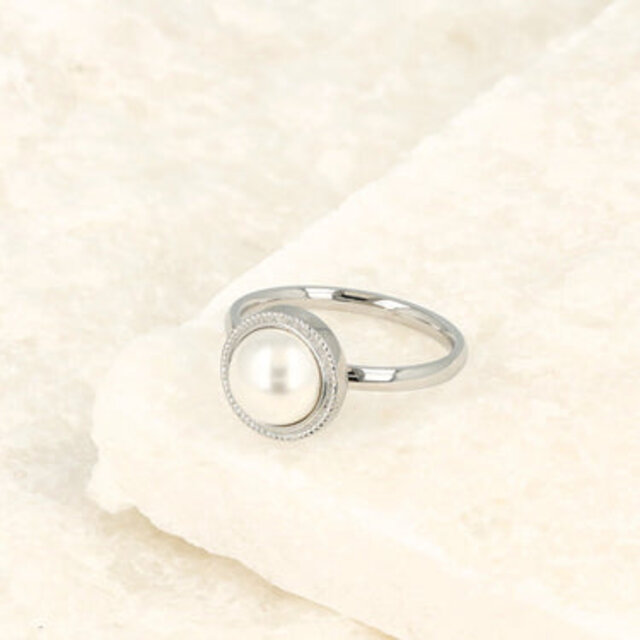 Vintage ring - Witte parel - Tijdloze elegantie