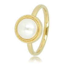Vintage ring - Witte parel - Tijdloze elegantie