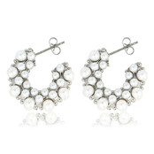 Luxe Oorbellen met Stralende Witte Parels