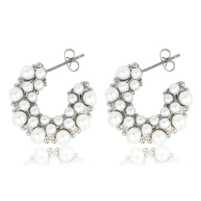 Luxe Oorbellen met Stralende Witte Parels