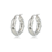 Elegante oorring met stralende parels