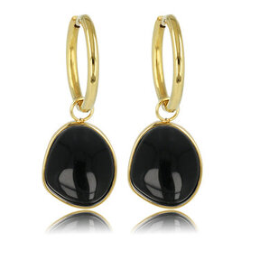 Onyx Elegantie: Oorbellen met Stijlvolle Hanger