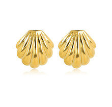 Zomerse Gouden Schelp Oorbellen