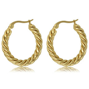 Elegante Gedraaide Oorring 25x3 mm