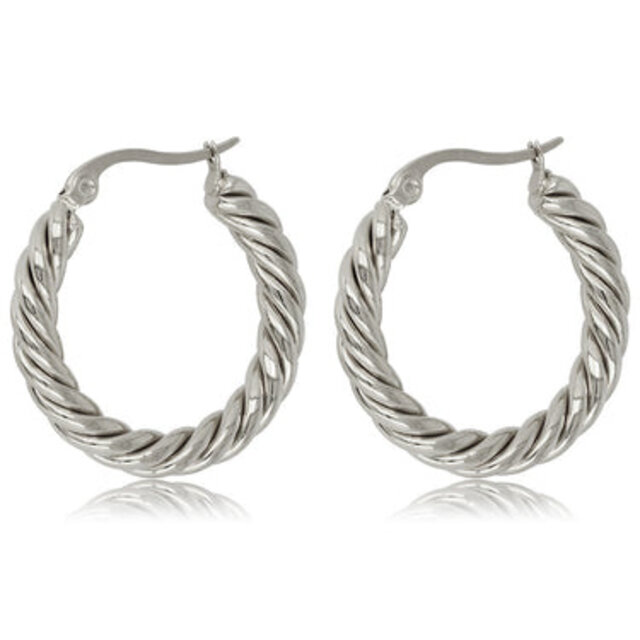 Elegante Gedraaide Oorring 25x3 mm