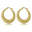 My Bendel 33 mm brede oorring met unieke afwerking 33x7mm