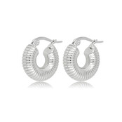 Ribbelige Oorringen 16x6 mm - Elegant en Uniek