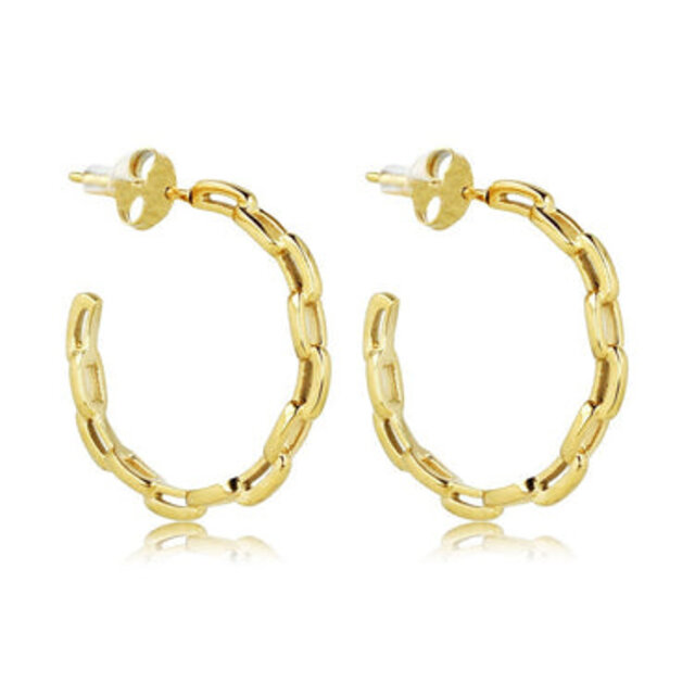 Elegante Schakel Oorringen 25x3 mm