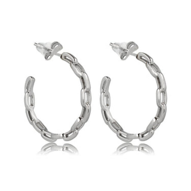 Elegante Schakel Oorringen 25x3 mm