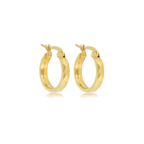 Facet Oorbellen 16x3mm - Elegantie in Detail