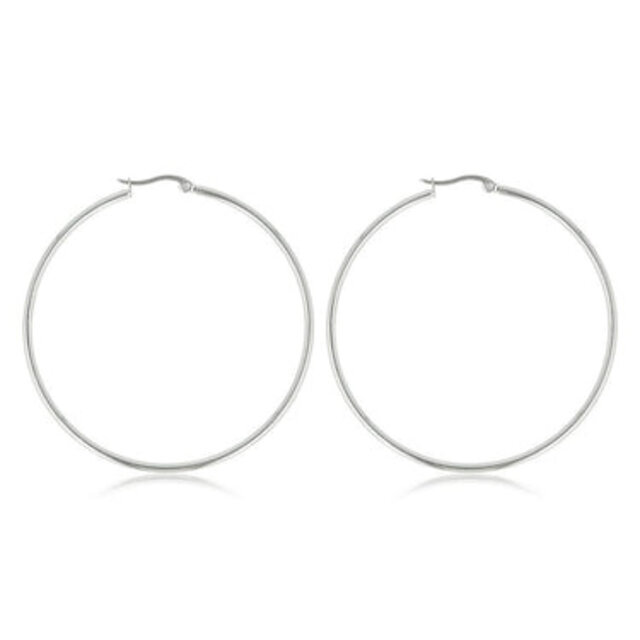 Stralende Oorring 60mm: Tijdloze Elegantie