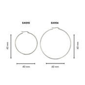 Stralende Oorring 60mm: Tijdloze Elegantie