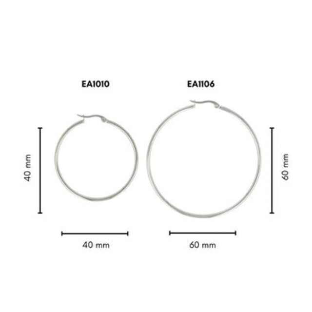 Stralende Oorring 60mm: Tijdloze Elegantie