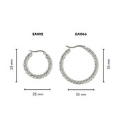 Elegante Gedraaide Oorring 25x3 mm