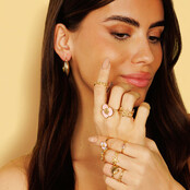 Gouden Ovale Ribbel Oorbellen - Speelse Elegantie 25mm