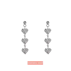 3 hearts Stud Oorbellen Zilver E3752-1