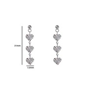 3 hearts Stud Oorbellen Zilver E3752-1