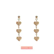 3 hearts Stud Oorbellen Goud E3752-2