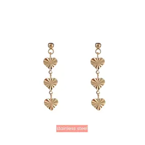 3 hearts Stud Oorbellen Goud E3752-2