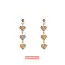 Day & Eve 3 hearts Stud Oorbellen Goud E3752-2