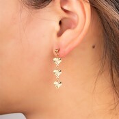 3 hearts Stud Oorbellen Goud E3752-2