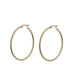 Go Dutch Label 40mm Roped Hoop Oorbellen E0851-2