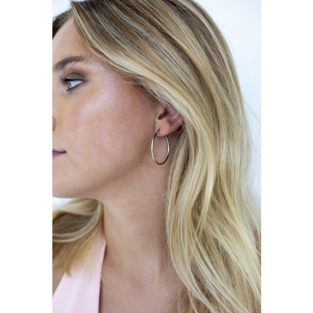 Go Dutch Label 30mm Roped Hoop Oorbellen E0850-1