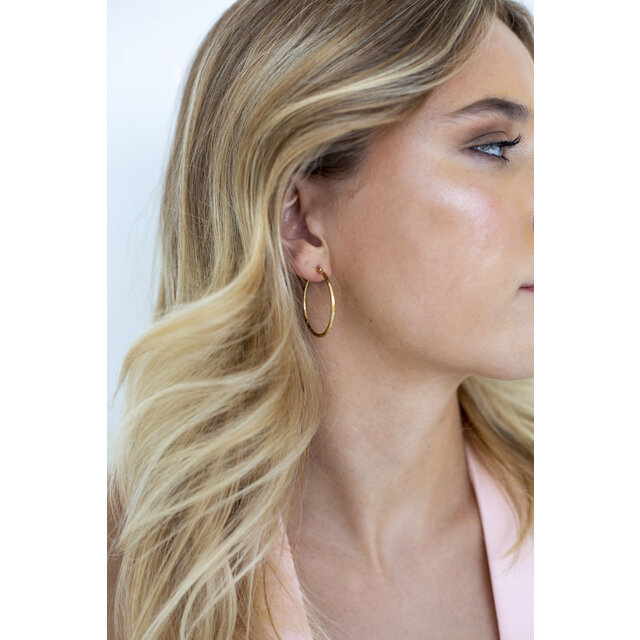 Go Dutch Label 30mm Roped Hoop Oorbellen E0850-2