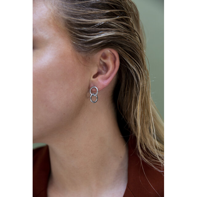 Go Dutch Label Double Rings Oorbellen E0848-1