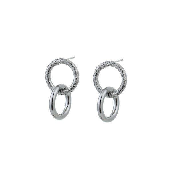 Go Dutch Label Double Rings Oorbellen E0848-1
