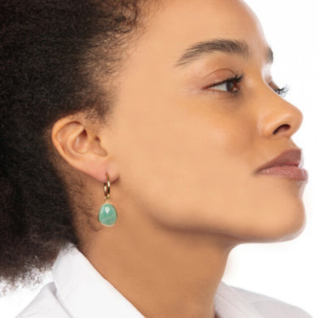 Oorring met Creatieve Amazonite Hanger