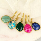 Oorring met Creatieve Amazonite Hanger