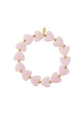 Hartjes Kralen Armband Pink