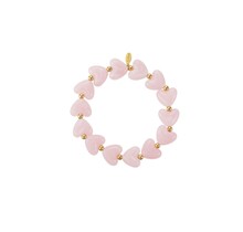 Hartjes Kralen Armband Pink
