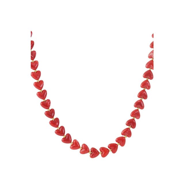 Hartjes  Kralen Halsketting Crimson