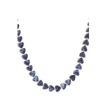Hartjes  Kralen Halsketting Navy Blue