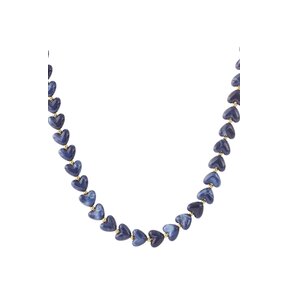 Hartjes  Kralen Halsketting Navy Blue
