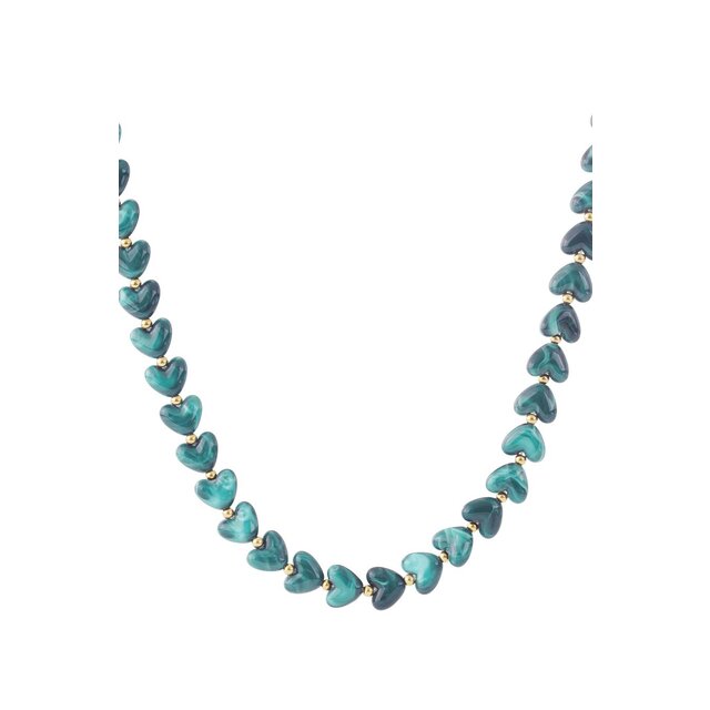 Hartjes  Kralen Halsketting Green