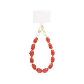 Telefoonkoord Acryl Kralen Brick Red