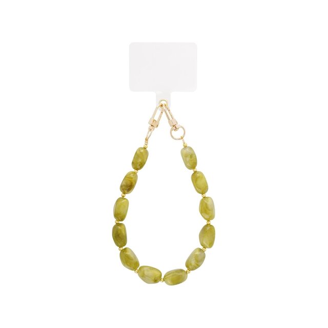 Telefoonkoord Acryl Kralen Yellow