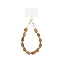 Telefoonkoord Acryl Kralen Brown