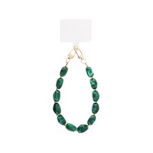 Telefoonkoord Acryl Kralen Green