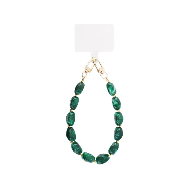 Telefoonkoord Acryl Kralen Green