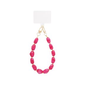 Telefoonkoord Acryl Kralen Rose-Red