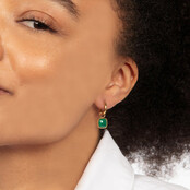 Oorbellen met Malachite Edelsteen Hanger