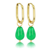 Gouden Oorringen met Chrysoprase Pracht
