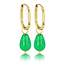 My Bendel Gouden Oorringen met Chrysoprase Pracht