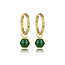 My Bendel Zeshoekige Malachite Oorringen: Unieke Elegantie